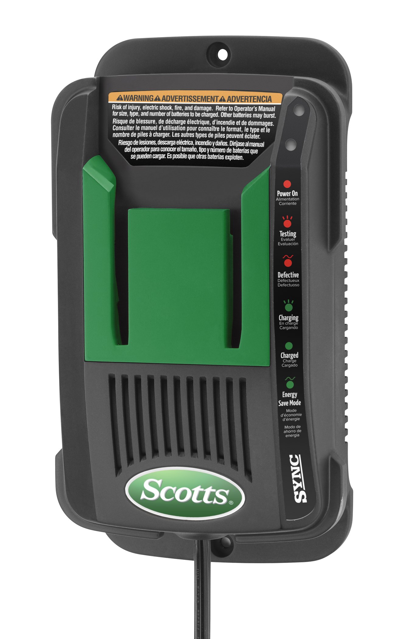 Scotts S200A SYNC 20V Battery Charger for Lawn Mowers & Outdoor Power Tools - Fast Charging & Durable Accessory for Yard Maintenance