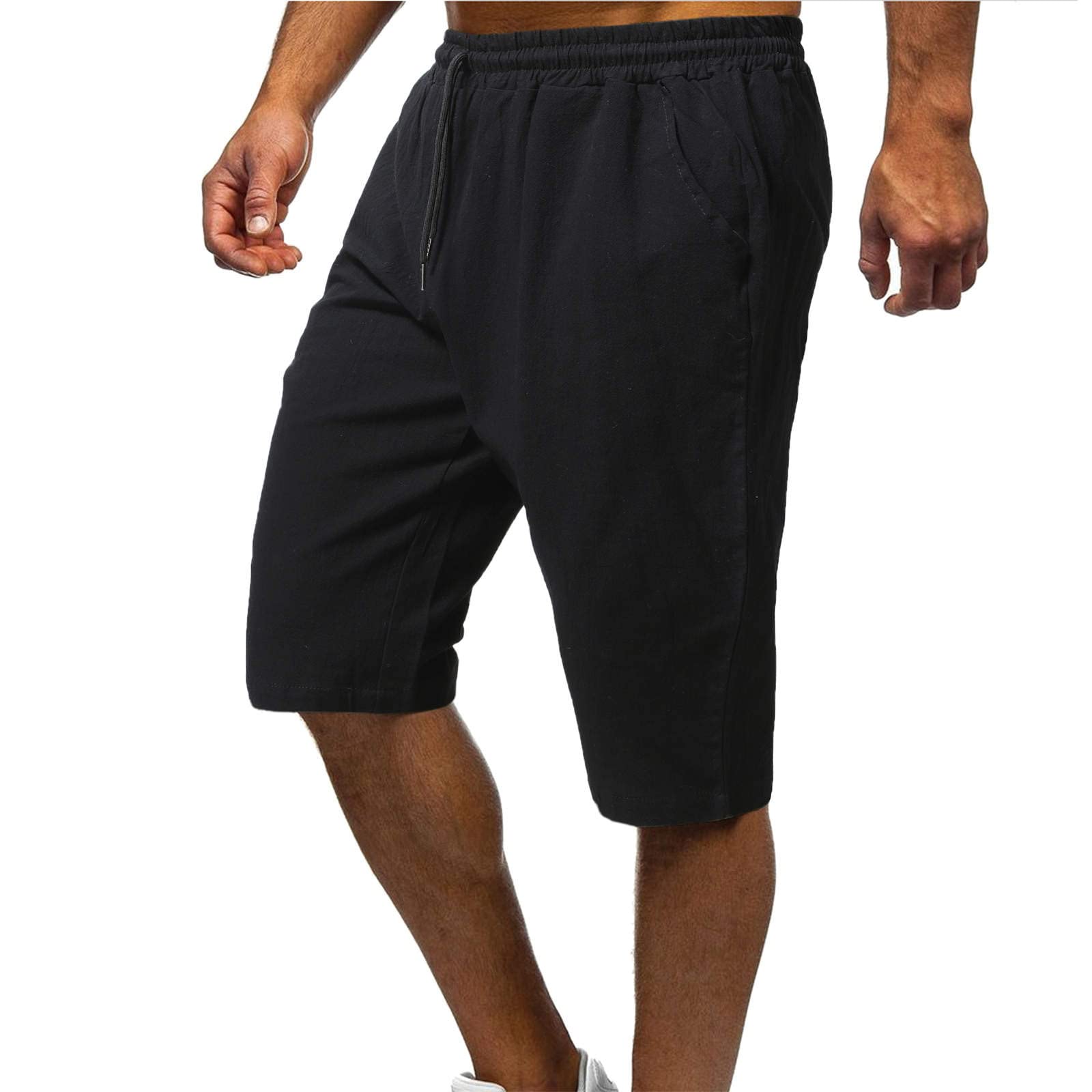 Men's Casual Drawstring Beach Shorts - Solid Color Quick-Dry Board Shorts for Swimming, Surfing & Summer Outfits | Comfortable & Stylish Men's Activewear