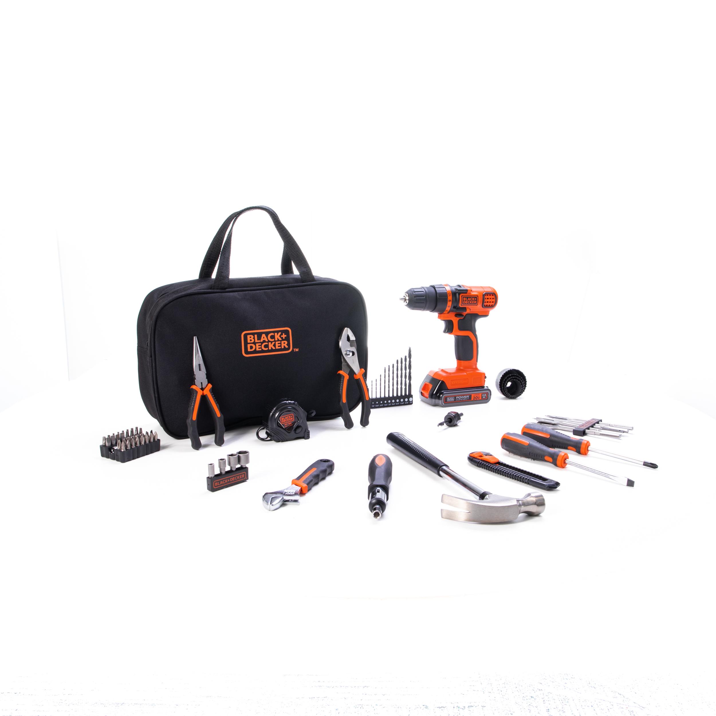 20V MAX Lithium Ion Cordless Drill Driver with 68-Piece Accessory Kit - Power Tool Set for DIY Home Improvement, Woodworking & Construction Projects