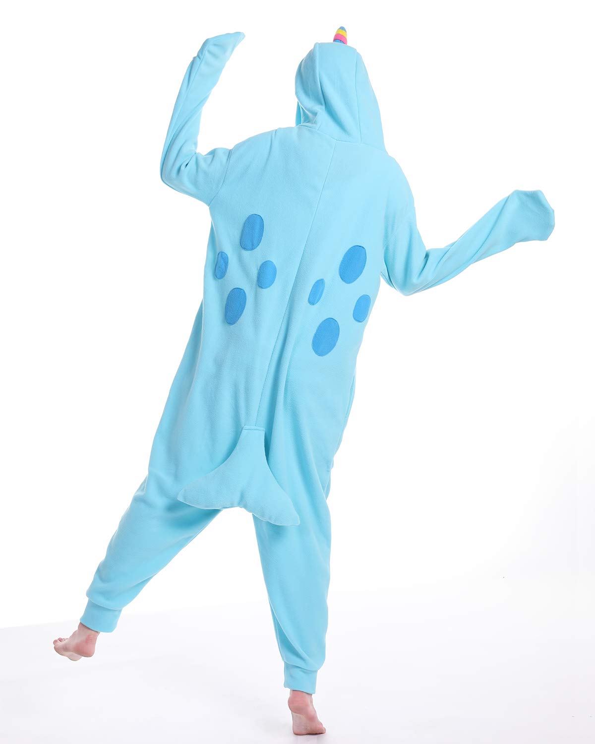WOTOGOLD Narwhal Unisex Adult Animal Cosplay Costume Pajamas - Perfect for Halloween, Christmas, Themed Parties & Loungewear