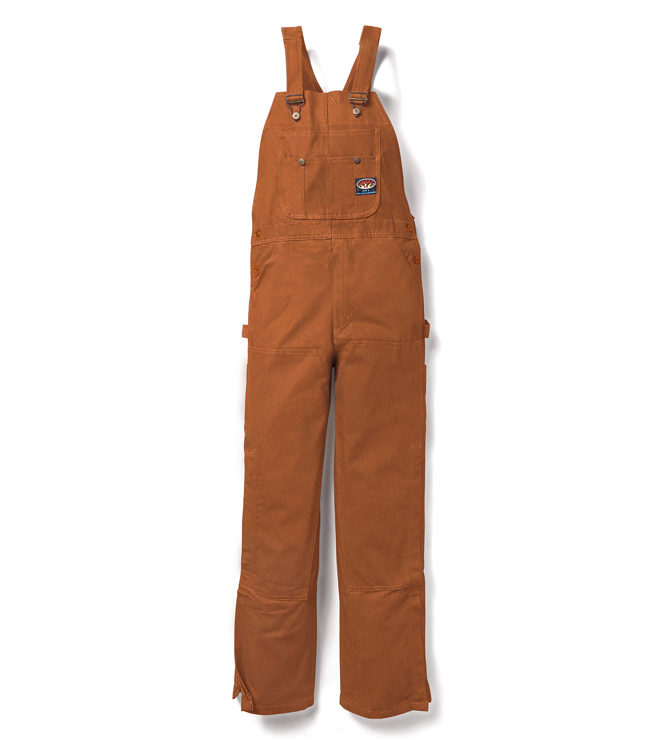 FR Brown Duck Insulated Bib - Waterproof & Warm Workwear for Outdoor Jobs, Hunting, and Winter Activities