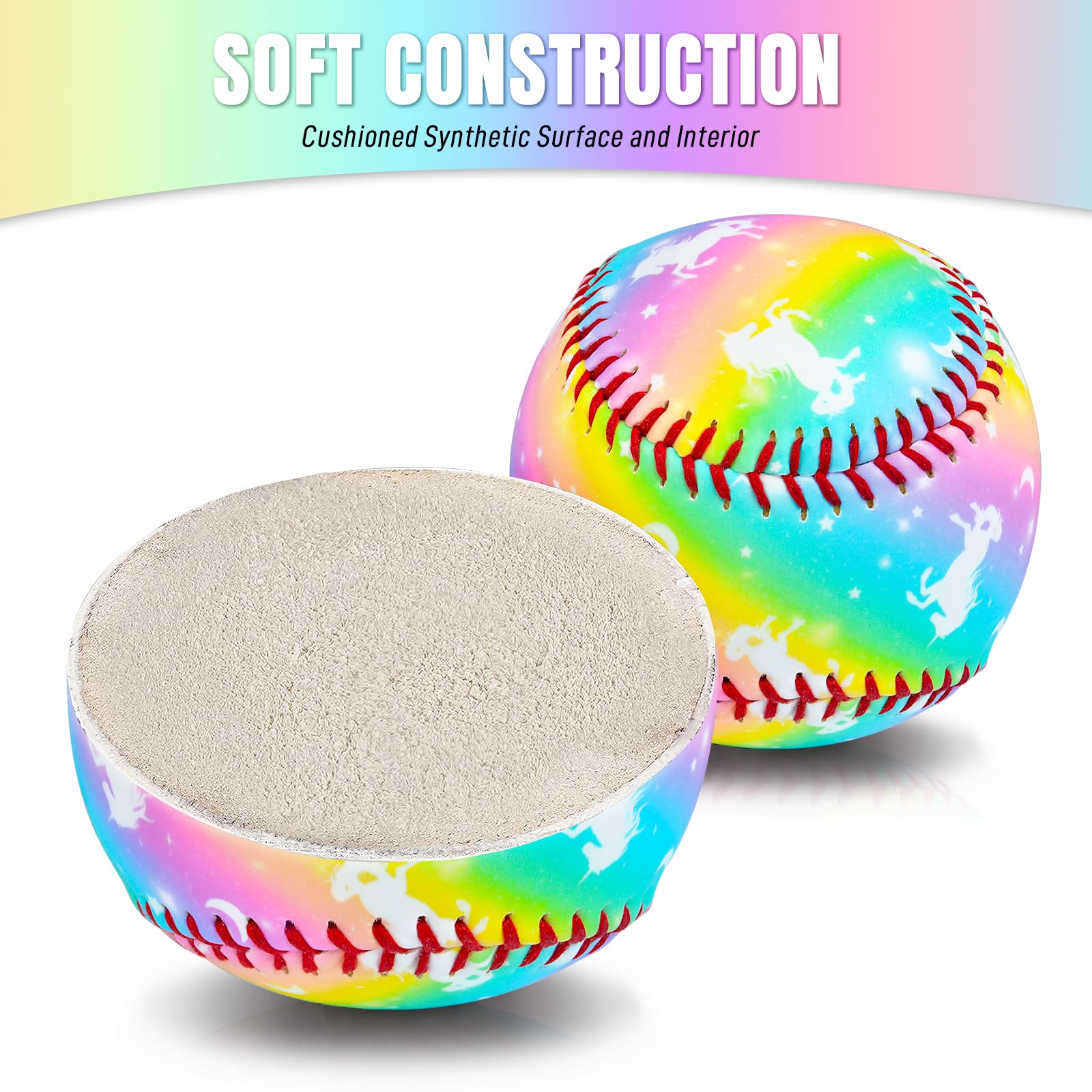 **9 Inch Standard Practice Baseball for Kids & Beginners - Safe Throwing, Catching & Batting - Perfect Baseball Gift for Girls & Boys - Ideal for T-Ball, Backyard Practice & Training Drills**