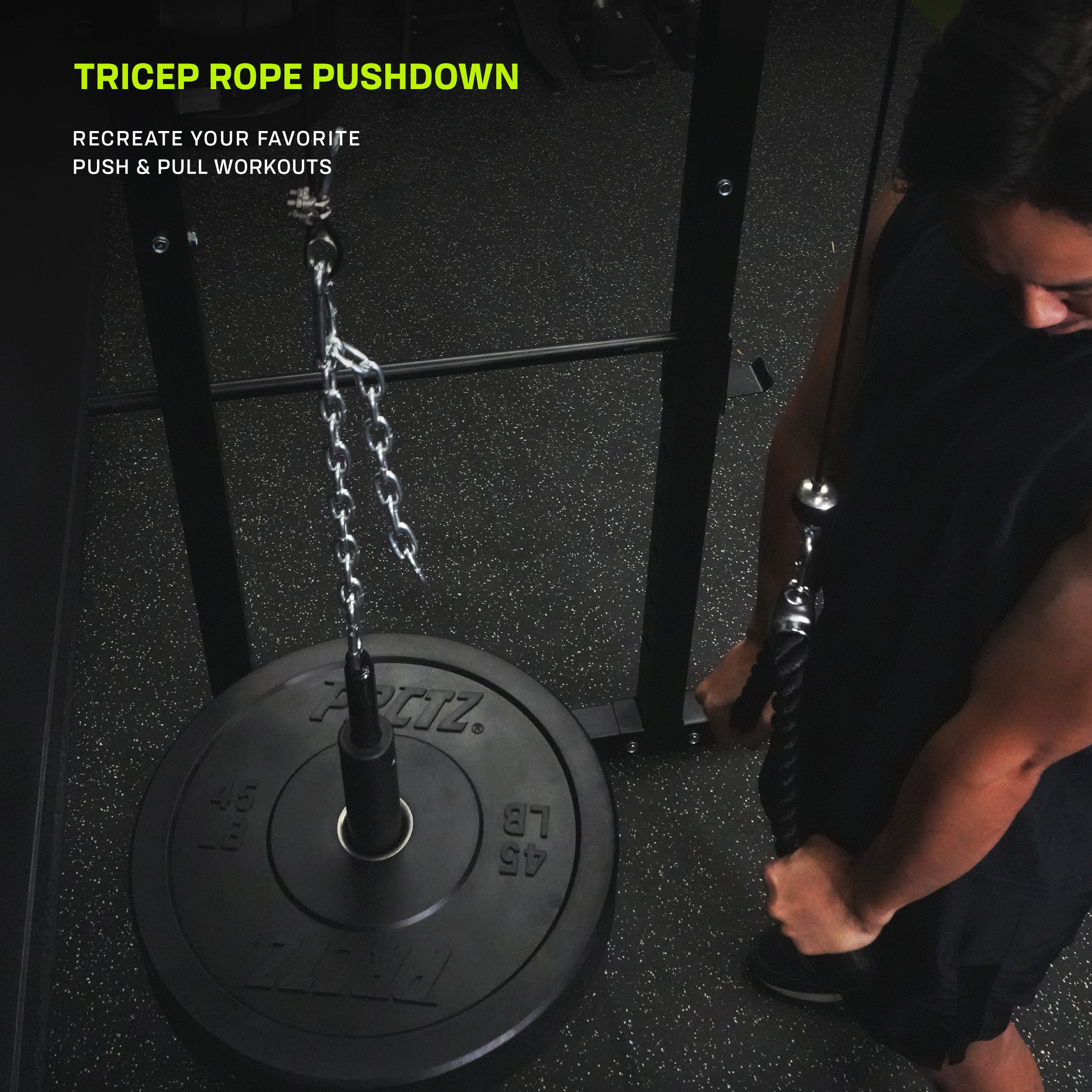 PRCTZ Adjustable Cable Pulley System for Home Gym, Strength Training & Workout Equipment - Perfect for Full-Body Exercise, Weight Lifting & Fitness Training