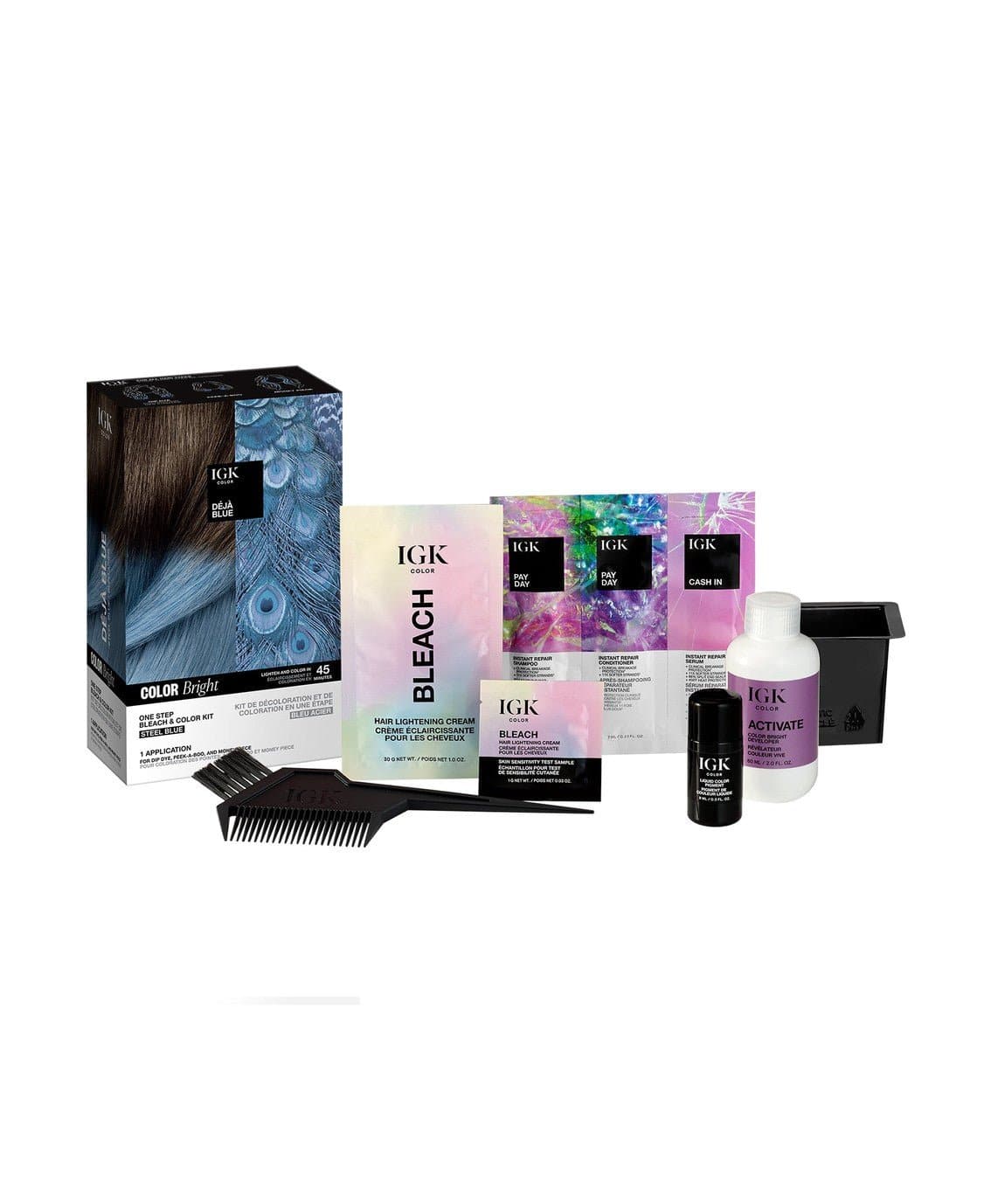 One Step Bleach & Color Kit for Vibrant Hair - At-Home Salon Quality Hair Dye with Easy Application for DIY Hair Coloring