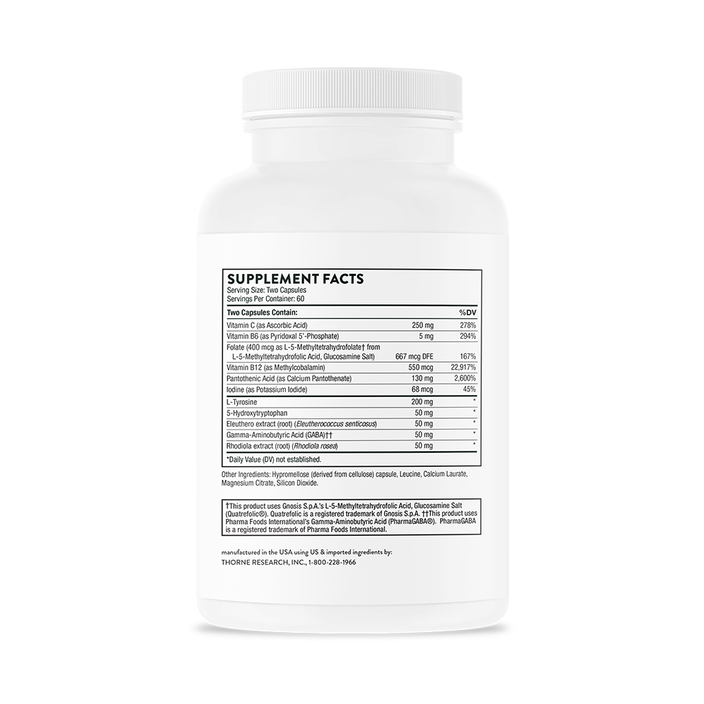 Thorne Emotion Balance Support Supplement (SF802) - Stress Relief & Mood Support for Daily Wellness & Mental Clarity