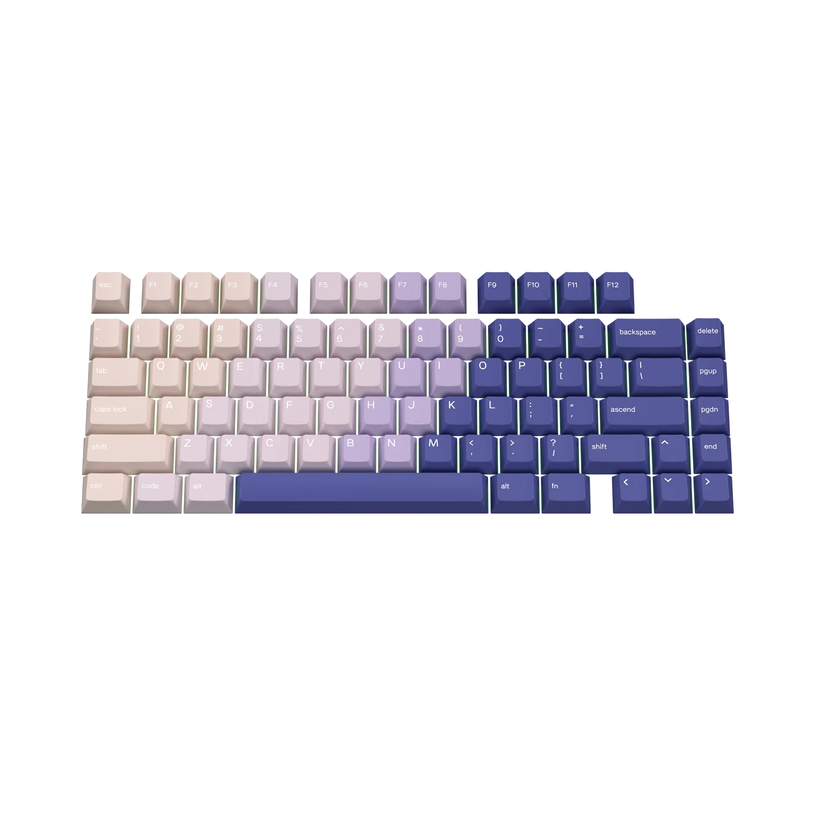 Purple Haze Custom Keycaps for Mechanical Keyboards - Durable PBT Material, Cherry MX Compatible - Perfect for Gaming, Typing & Office Work
