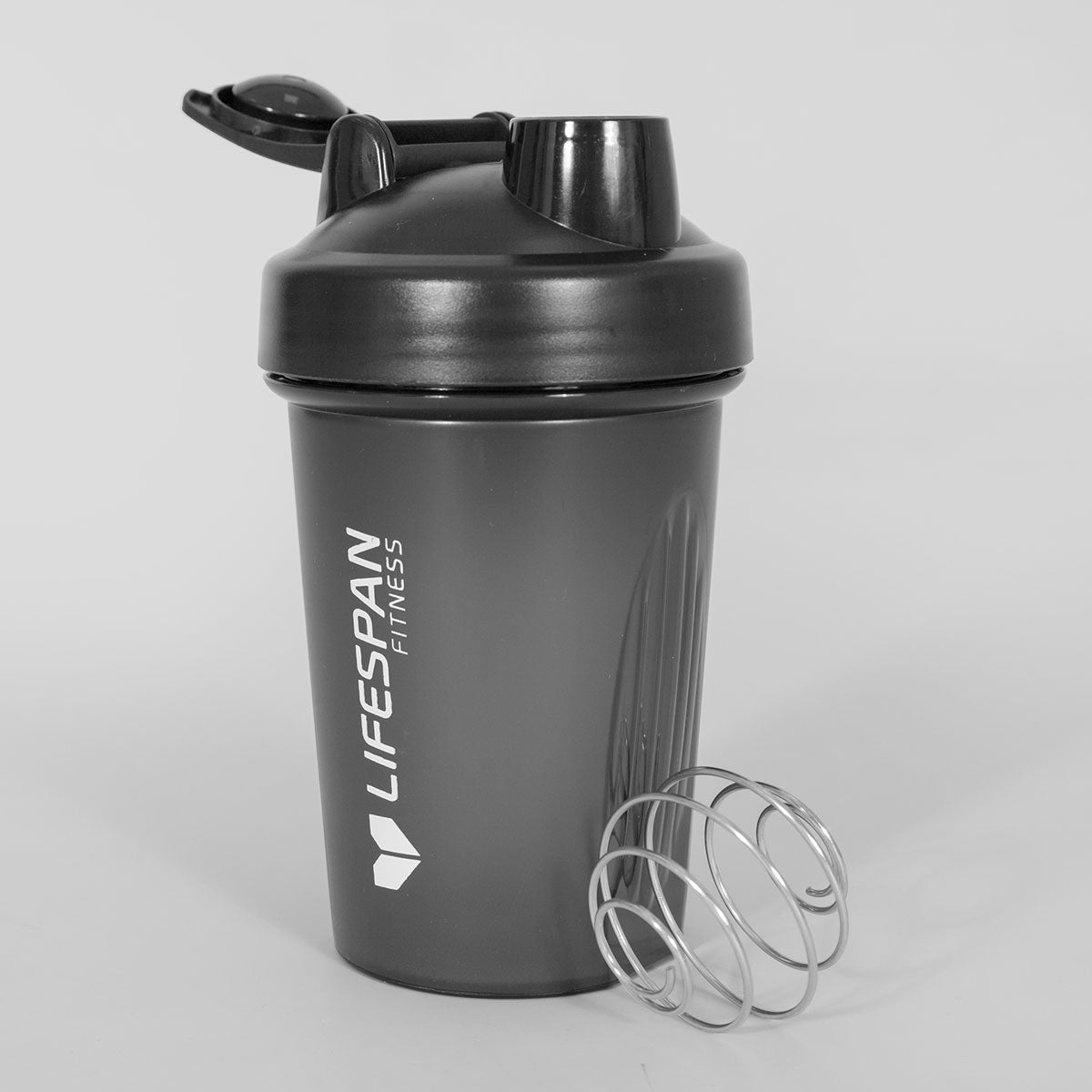 Lifespan Fitness 500ml Black Protein Shaker Bottle - 4 Pack for Gym, Workout & Meal Prep - BPA Free & Leak Proof