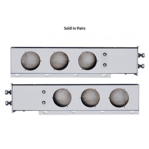 CTW Stainless Steel Mud Flap Hangers with LED Lights & Spring Loaded 2.5