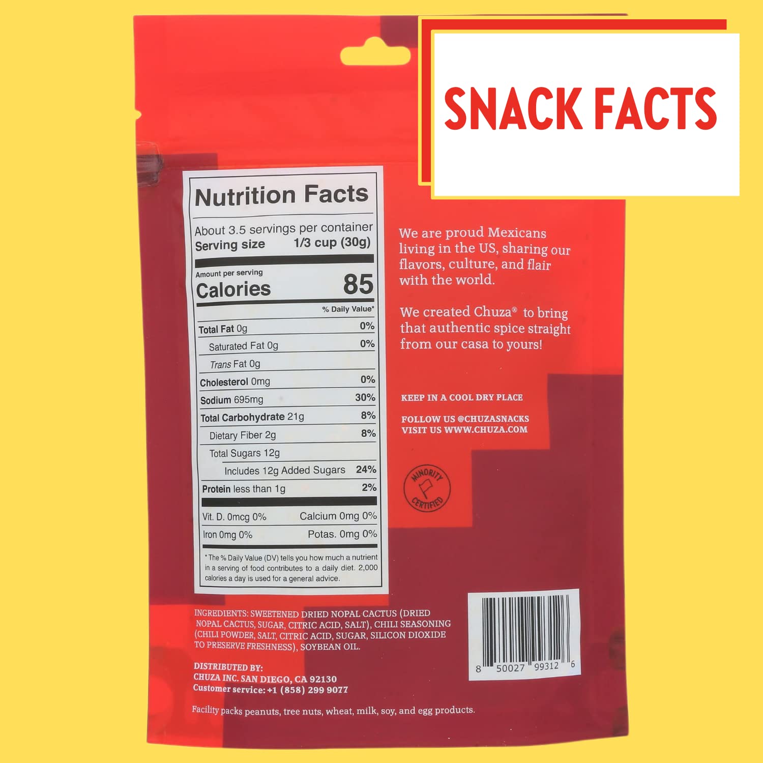 Spicy Dried Nopal Slices - Authentic Mexican Cactus Snacks | Healthy Vegan Fruit Chips | Gluten-Free Natural Treat for Adults & Kids (2 Pack) | Perfect for Road Trips, School Lunches & Party Snacks