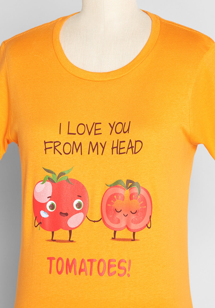 Love You To Ma Toes Graphic Tee - Funny Valentine's Day Couple T-Shirt for Him & Her - Perfect for Date Nights & Anniversary Gifts