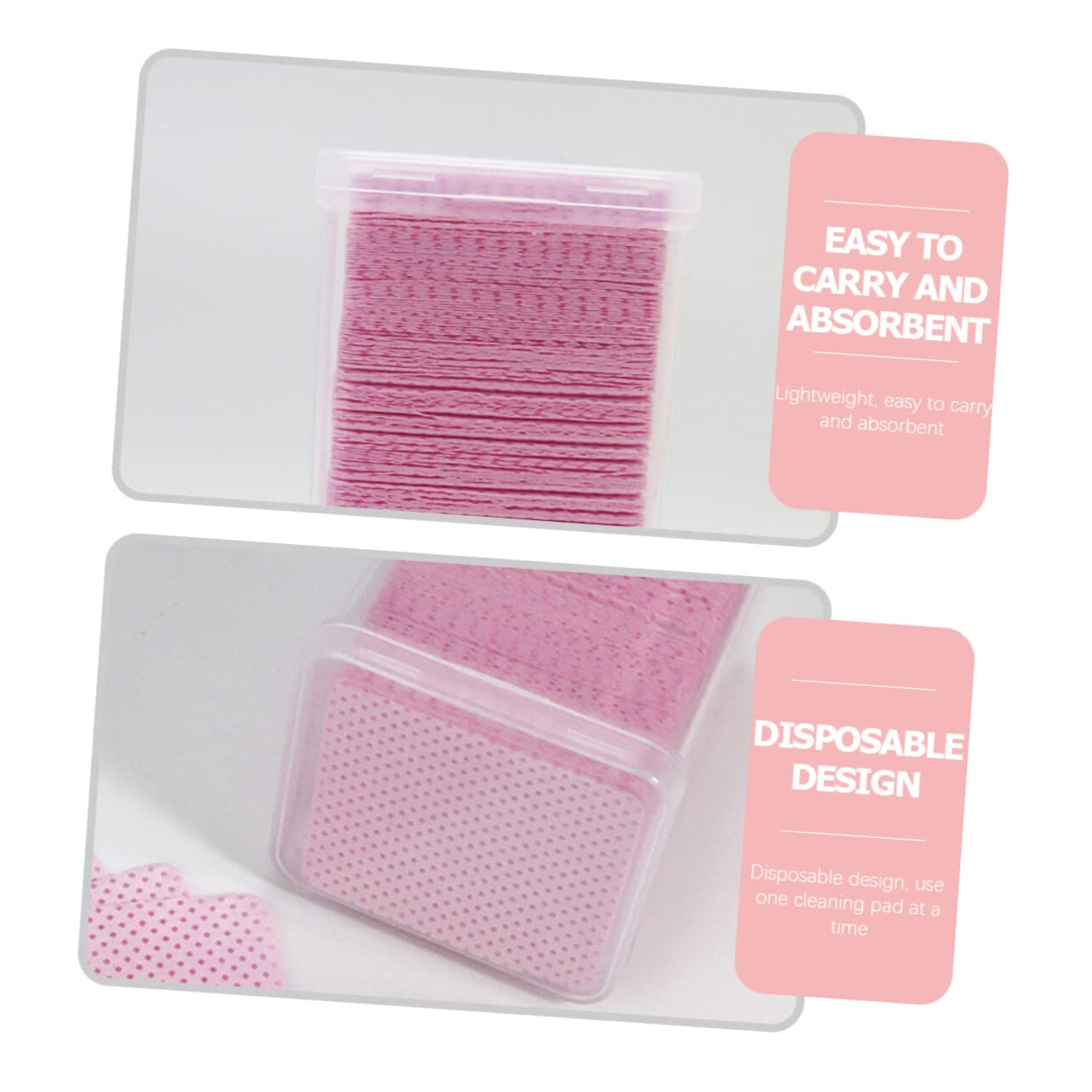 BIUDECO 400pcs Nail Polish Remover Pads - Disposable Wipes for Nail Art & Manicure