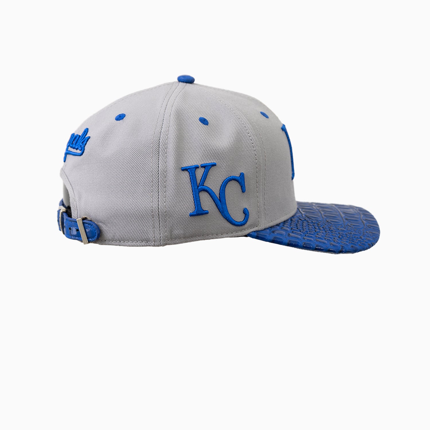 Kansas City Royals MLB Official Leather Visor Strapback Hat - Adjustable Baseball Cap for Men & Women - Perfect for Games, Outdoor Activities & Fan Gear