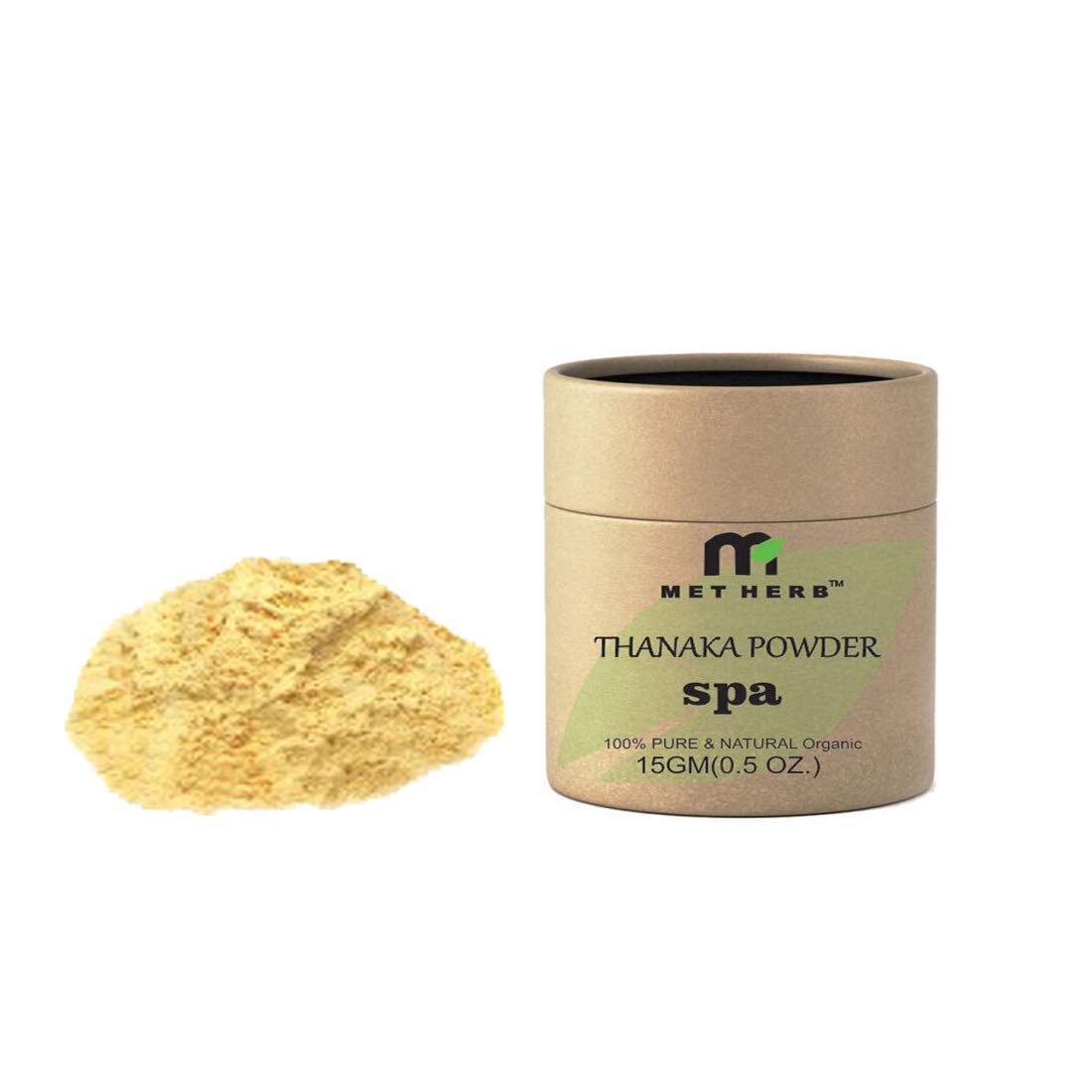 Organic Metherb Thanaka Powder 15g - Natural Hair Removal, Eco-Friendly Packaging | Safe for Face & Body, Gentle on Skin for Smooth Results - Perfect for Home Spa & DIY Beauty Treatments