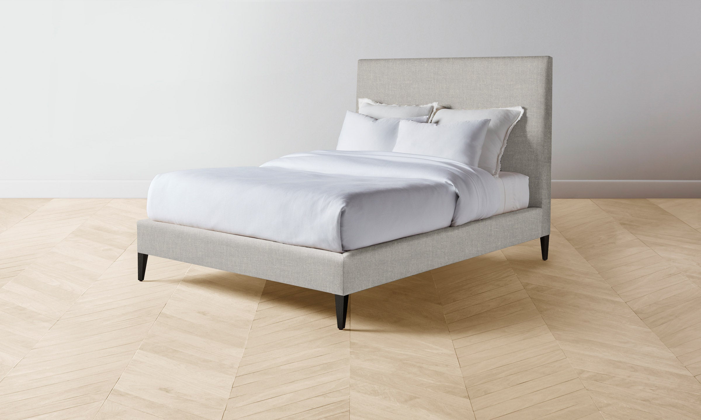 The Essex Bed - Premium Heritage Belgian Linen Summit Bed Frame | Luxury Bedroom Furniture for Master Suite & Guest Room
