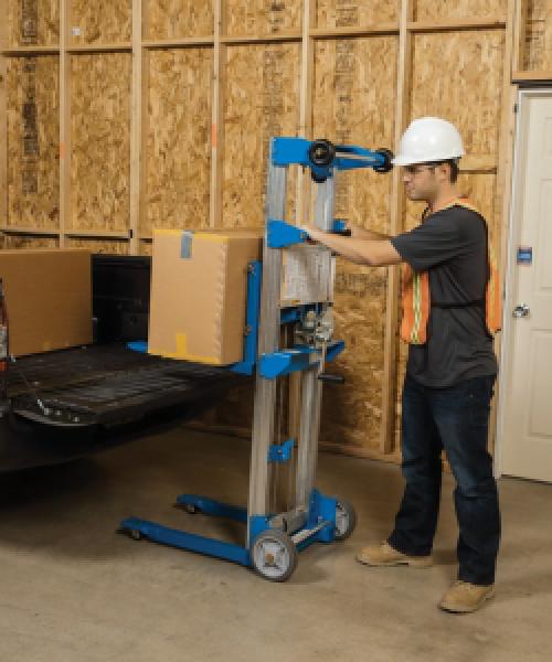 Genie Lift GL 12 Material Lift - 500 lbs Capacity Portable Hydraulic Lift for Construction, Warehouse & Home Use - Perfect for Loading, Moving Heavy Items Safely