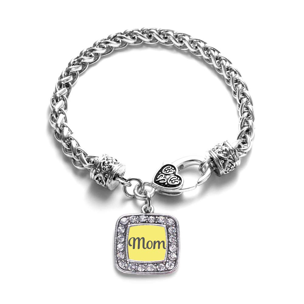 Inspired Silver - Sterling Silver Square Charm Bracelet with Cubic Zirconia for Women | Elegant Fashion Jewelry Gift for Birthday, Anniversary & Special Occasions