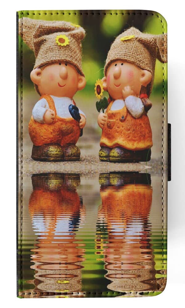 Cute Garden Gnome Little People Flip Wallet Phone Case for Apple iPhone X & Xs - Perfect for Outdoor Adventures & Daily Use