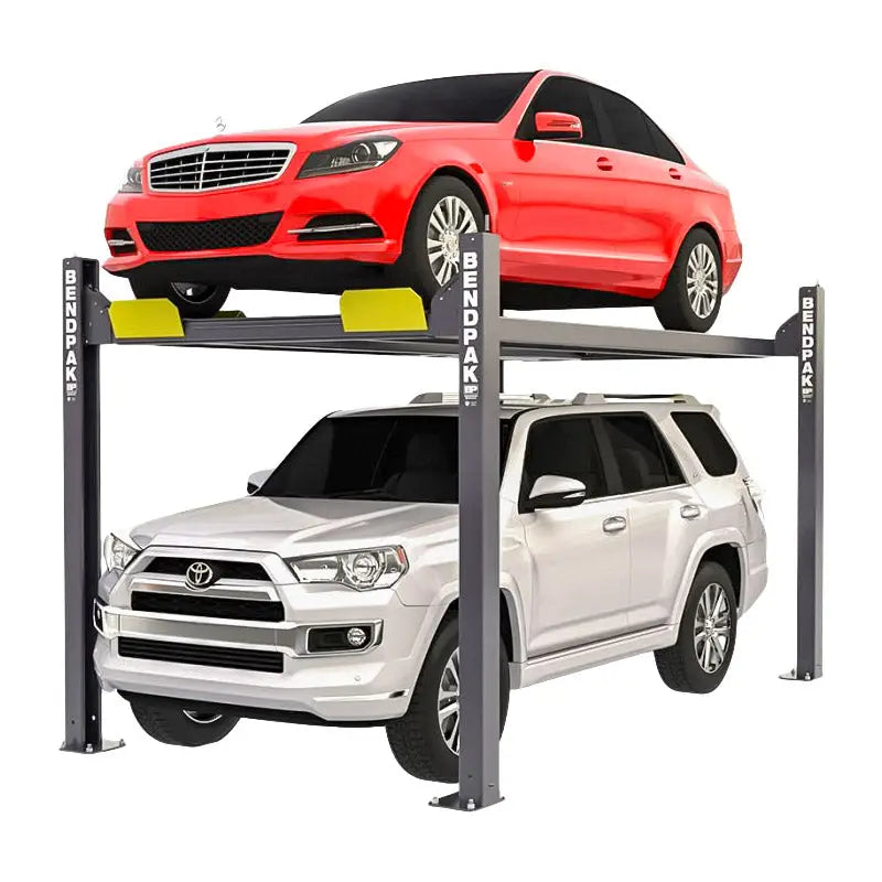 Bend Pak 7K Extra Wide & Tall Aluminum 4 Post Car Lift HD-7W - Heavy Duty Vehicle Lift for Trucks, SUVs & Home Garages