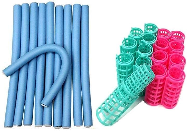 GLAMEZONE Hair Roller Set for Girls & Women - Multicolor Hair Curlers with Rollers for Soft Waves & Curls | Perfect for Home Styling, Salon Use & Special Occasions