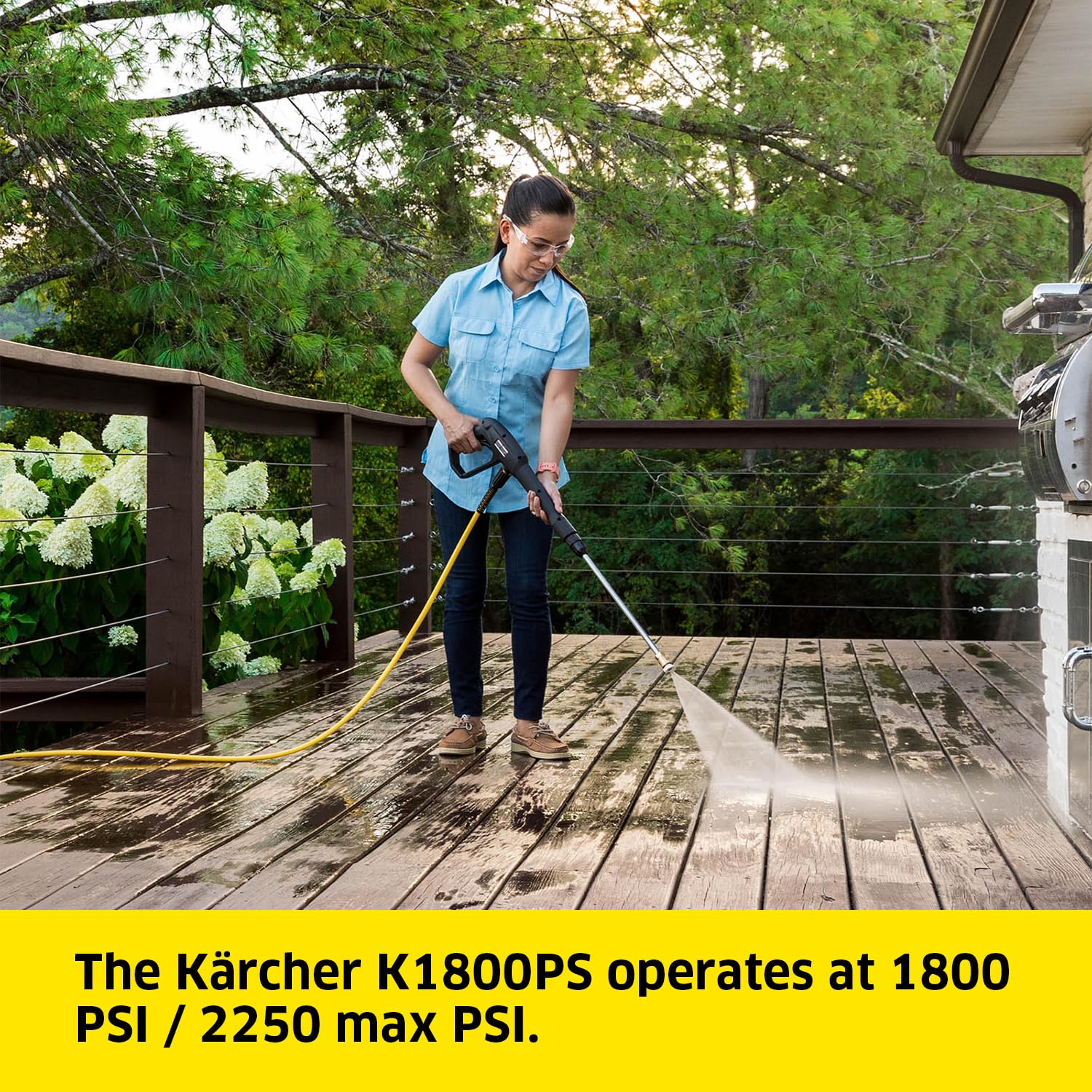 Karcher K1800PS Cube 1800 PSI 1.2 GPM Electric Pressure Washer with Turbo Nozzle, 15° Nozzle & Soap Nozzle - Perfect for Home, Driveway, Patio & Car Cleaning