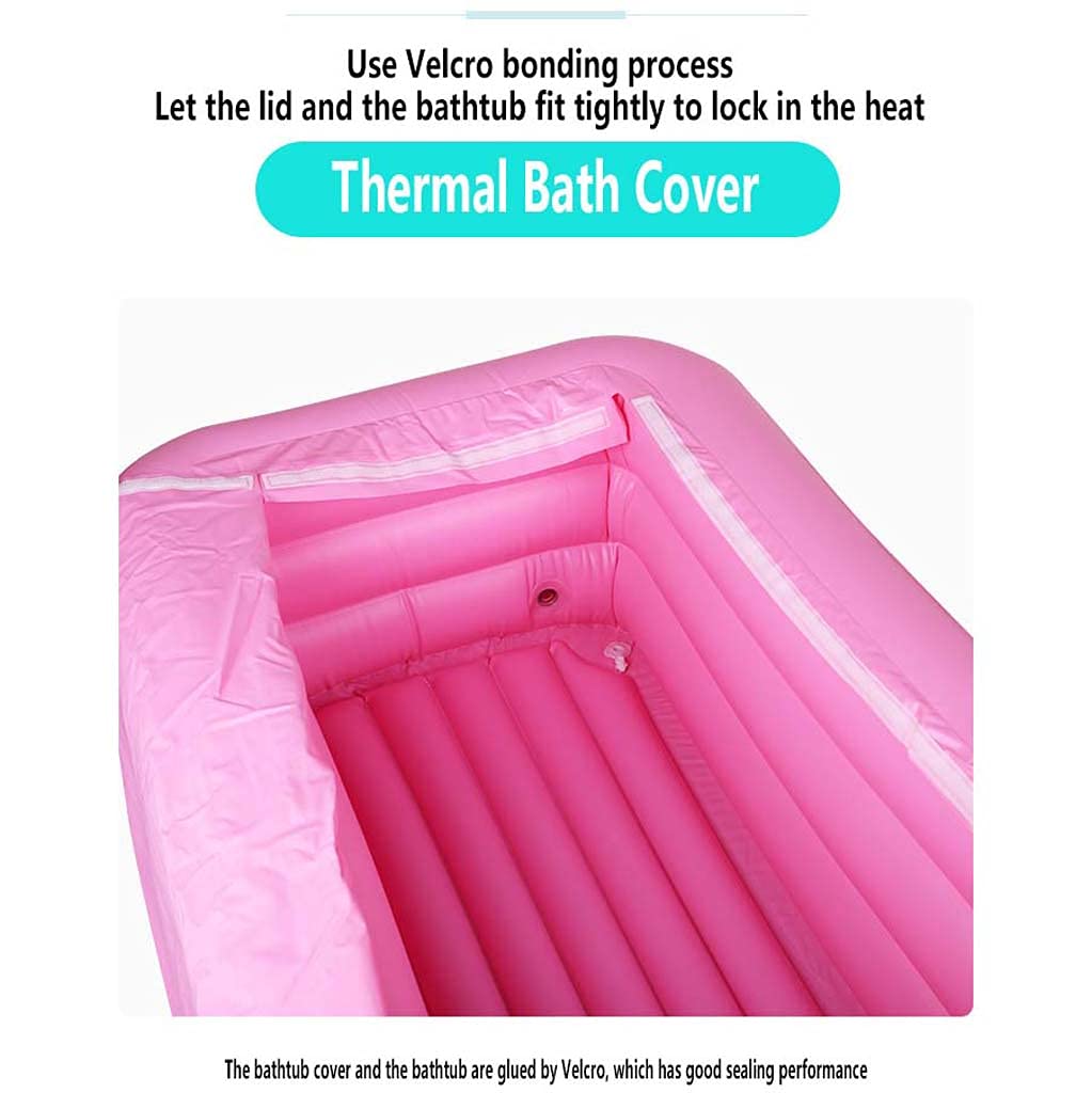 Portable Bathtub TJH - 160cm Foldable Independent Soaking Tub for Hydro Massage or Ice Bath, Easy to Install, PVC Material - Perfect for Small Spaces, Camping, and Outdoor Relaxation