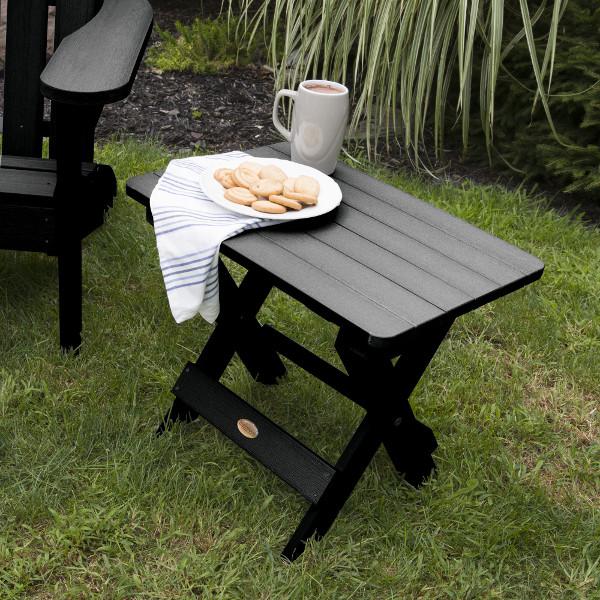 Portable Outdoor Folding Adirondack Side Table - Lightweight Patio Furniture for Camping, Beach, Garden & Poolside Use