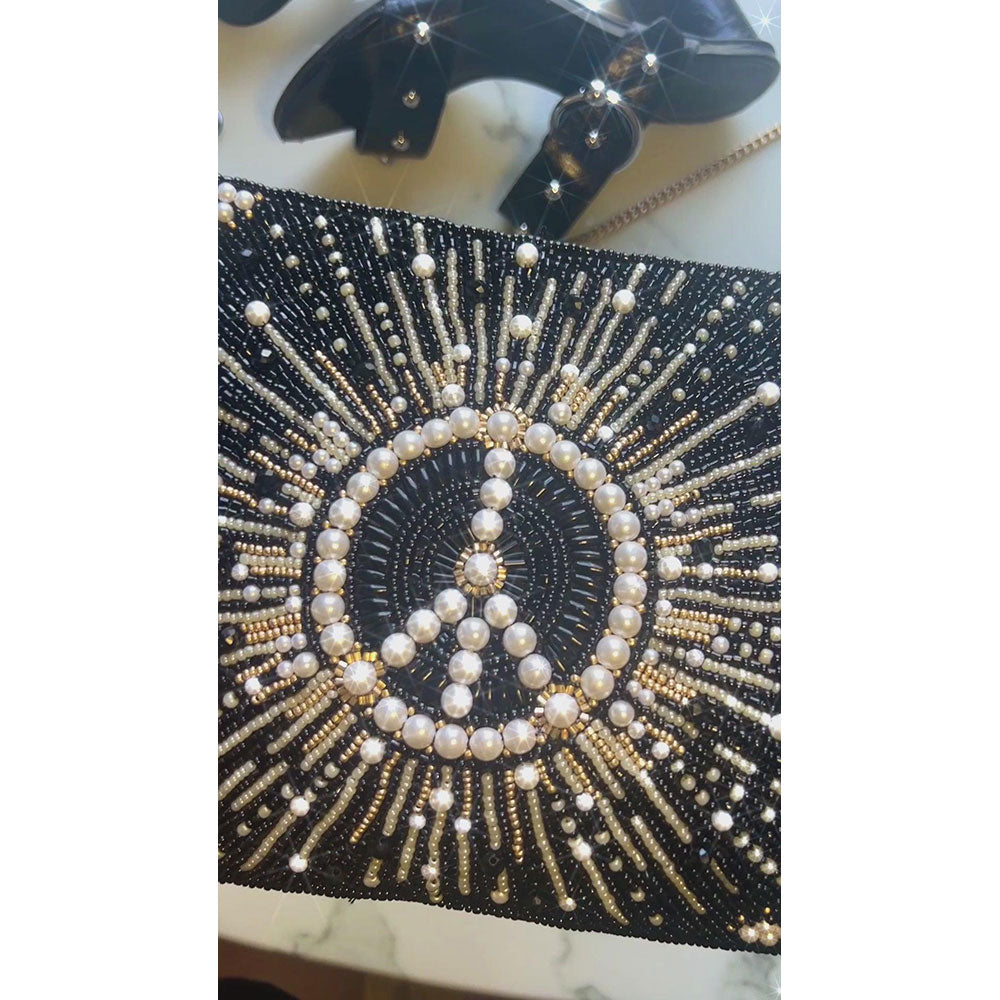 Mary Frances Choose Peace Crossbody Handbag - Stylish Vegan Leather Purse for Women, Perfect for Everyday Use, Travel & Special Occasions