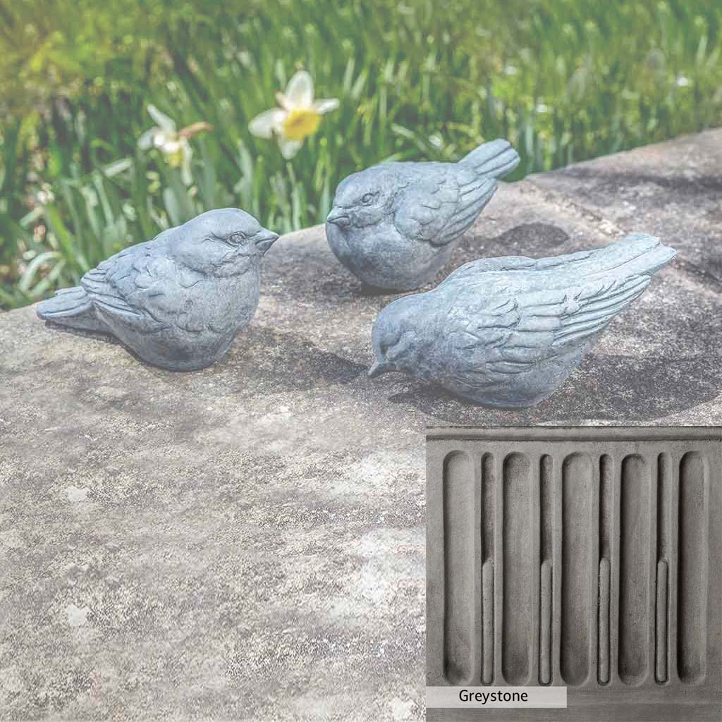 Campania International Trio d'Oiseaux Bird Statue - Elegant Garden Decor for Outdoor Patio, Yard & Home