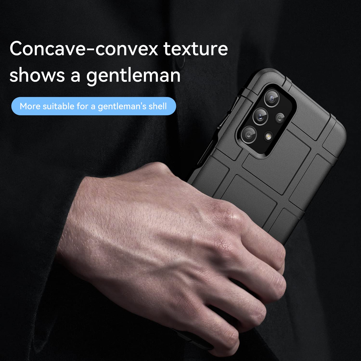 Military Grade Shockproof Galaxy M23/F23 Case - Drop-Tested Protective Cover with Camera Lens Shield | HD Black Phone Case for Samsung Galaxy M23/F23 - Perfect for Outdoor Adventures, Work & Daily Protection
