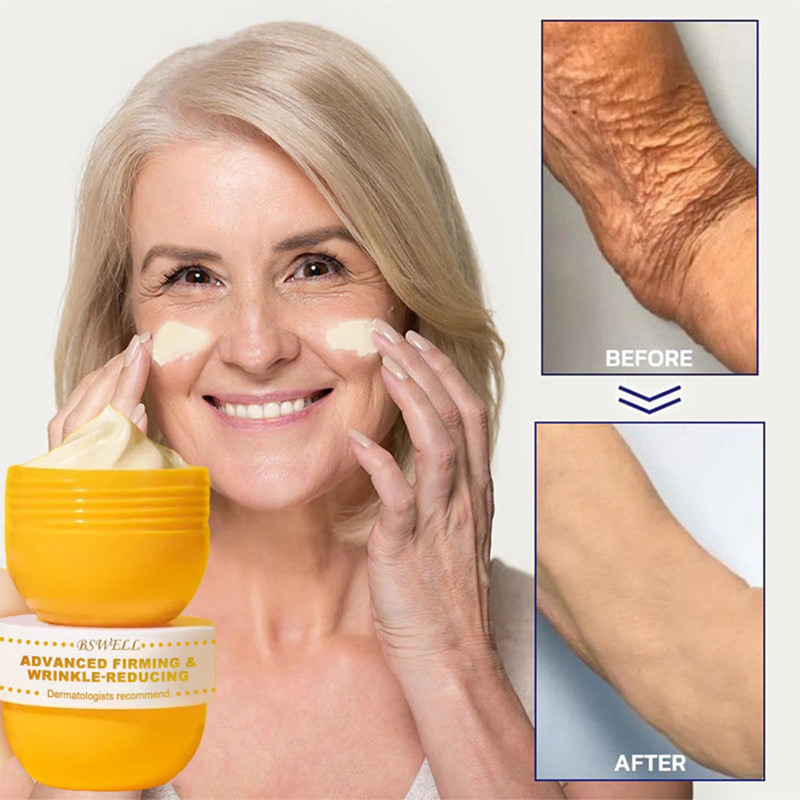 Advanced Firming & Wrinkle-Reducing Face Cream with Collagen & Elastin | Deeply Nourishing Moisturizer for Women | Hydralucence Blend Formula for Youthful Radiance (4 x 50ml) | Perfect for Night Routine & Anti-Aging Skincare
