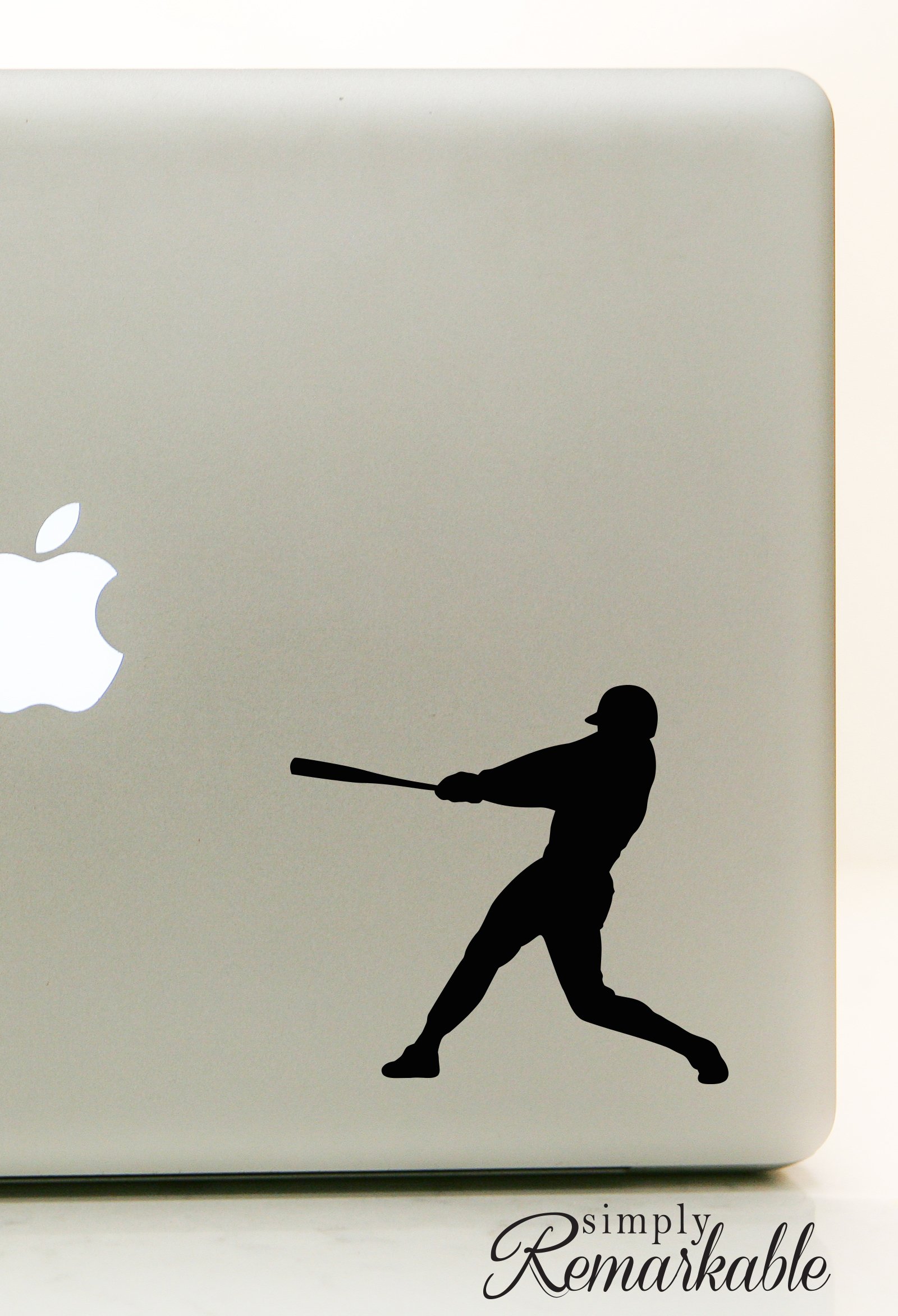 Premium Vinyl Decal Sticker for Laptop, Wall, Car, MacBook - Baseball Player Design (5.2 x 5.75 inches) - Perfect for Sports Fans, Office Decor & Personalizing Devices