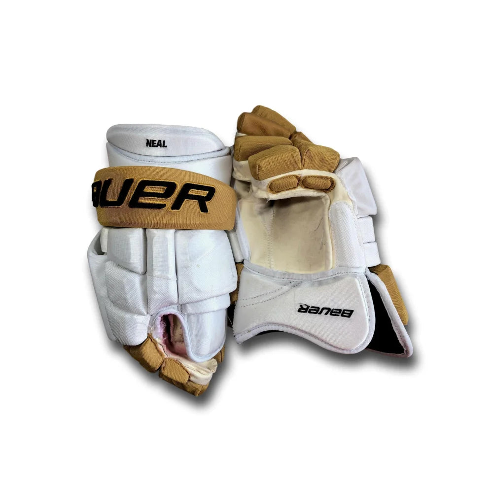 James Neal Autographed 2017 Vegas Golden Knights Game-Used Gloves - First VGK Season Collectible - Perfect for Hockey Fans & Memorabilia Displays