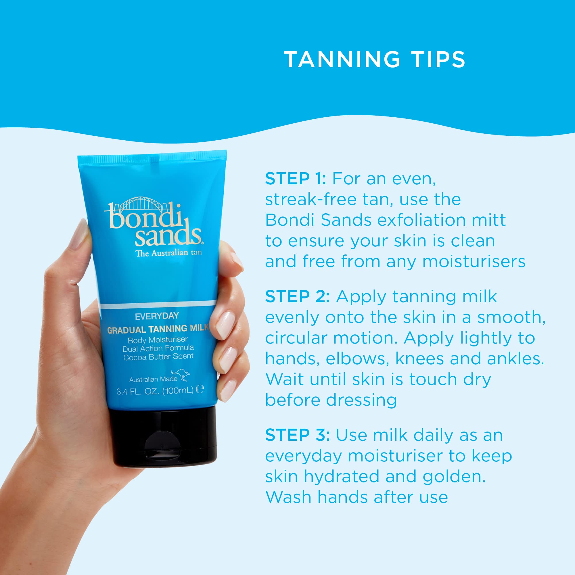 Bondi Sands Everyday Gradual Tanning Milk - Long-Lasting Self Tanner Body Moisturizer with Aloe Vera & Vitamin E for Natural Glow | Perfect for Daily Use, Summer Tanning & Sun-Kissed Skin Care
