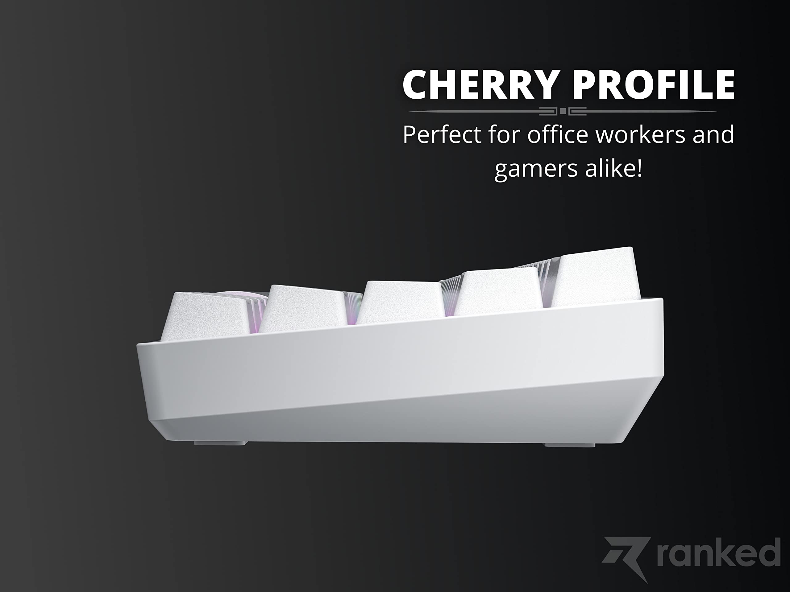 N60 Nova 60% Mechanical Gaming Keyboard - Hot-Swappable, 61 Programmable Keys with RGB Backlight, US Layout (White, Gateron Blue Switches) | Perfect for PC/Mac Gamers, Office Work & Typing Enthusiasts