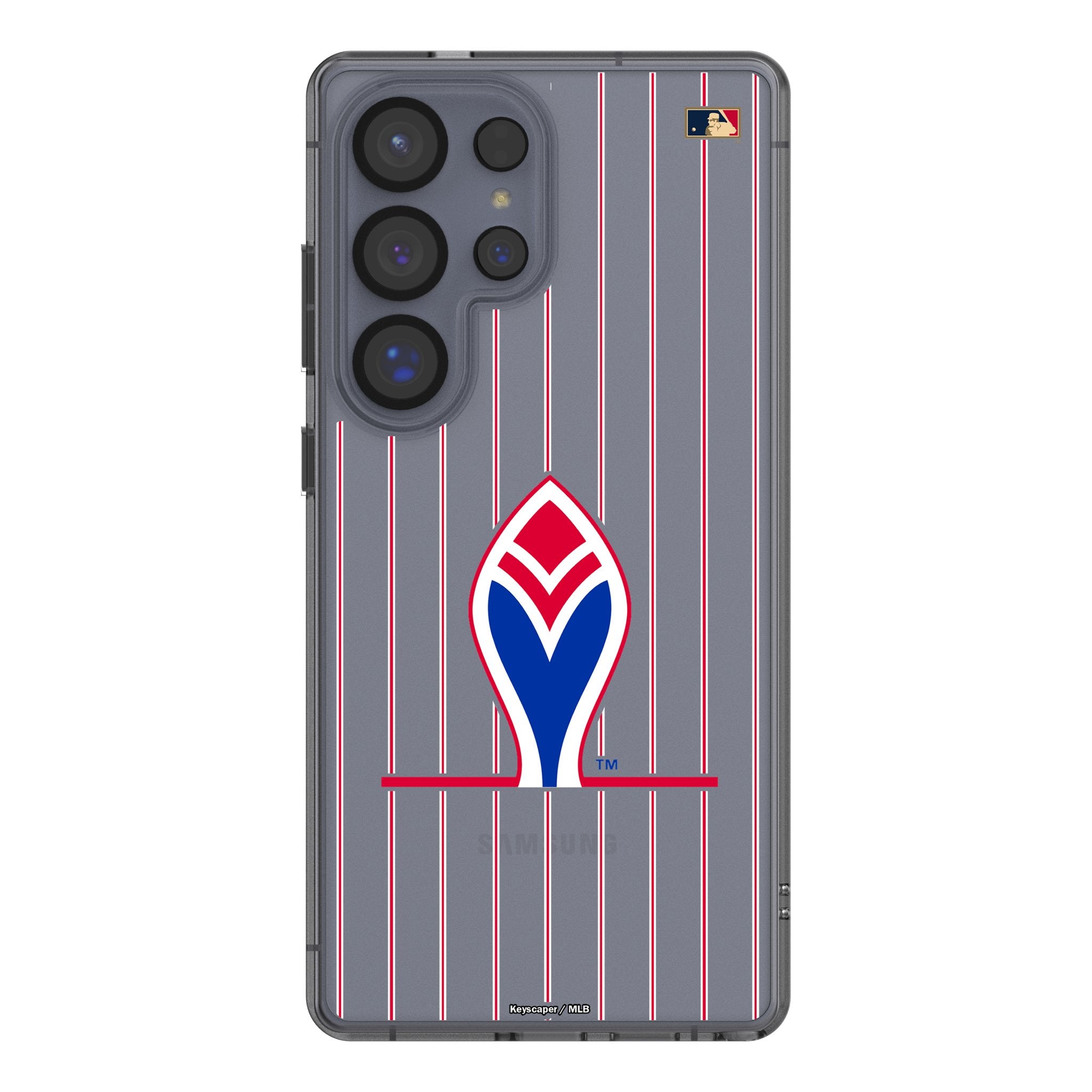 Atlanta Braves 1972-1975 Cooperstown Collection Pinstripe Clear Phone Case for Samsung Galaxy - Perfect for Baseball Fans & Game Days