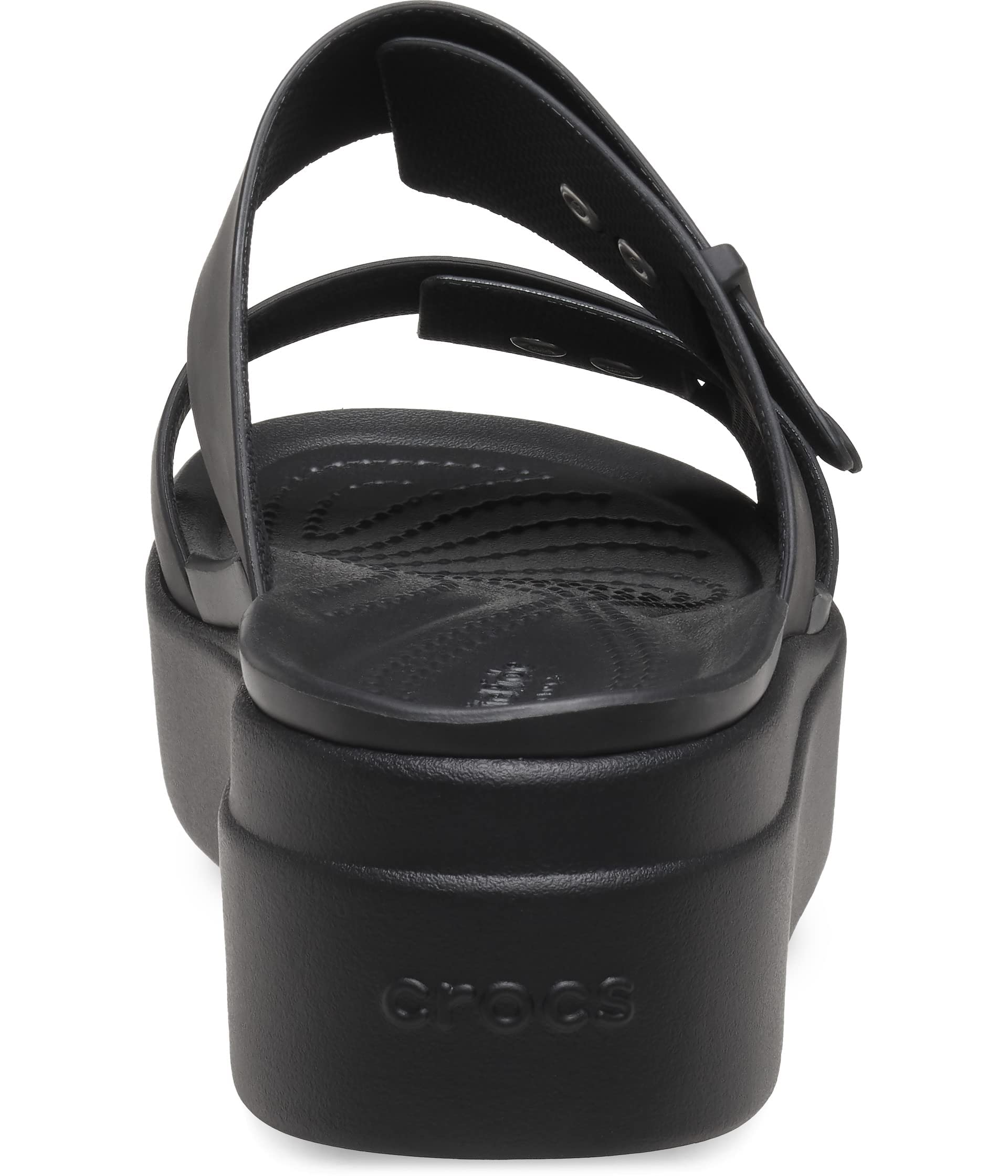 Crocs Women's Brooklyn Buckle Low Wedge Platform Sandals - Comfortable Slip-On Shoes for Walking, Travel & Casual Wear