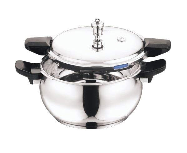 Vinod Magic Stainless Steel Smart 3-in-1 Pressure Cooker 3.5 Litre (9.2 Quart) - 5mm Thick Induction Base, Includes Strainer & Glass Lid - ISI Certified for Gas & Induction Stove Tops - Perfect for Rice, Dal, Soups & One-Pot Meals