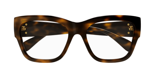 Gucci GG1410O 003 Havana Rectangle Women's Eyeglasses - Stylish Designer Glasses for Women, UV Protection, Lightweight Frame | Perfect for Work, Reading & Fashion Accessories