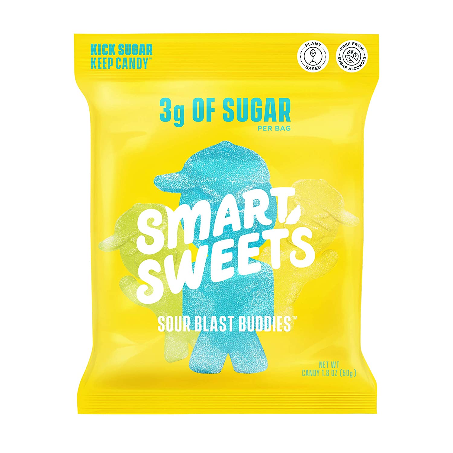 Smart Sweets Sour Blast Buddies - Sugar Free Sour Candy for Kids & Adults - Low Calorie Healthy Snacks for Parties, Movie Nights & On-the-Go Treats