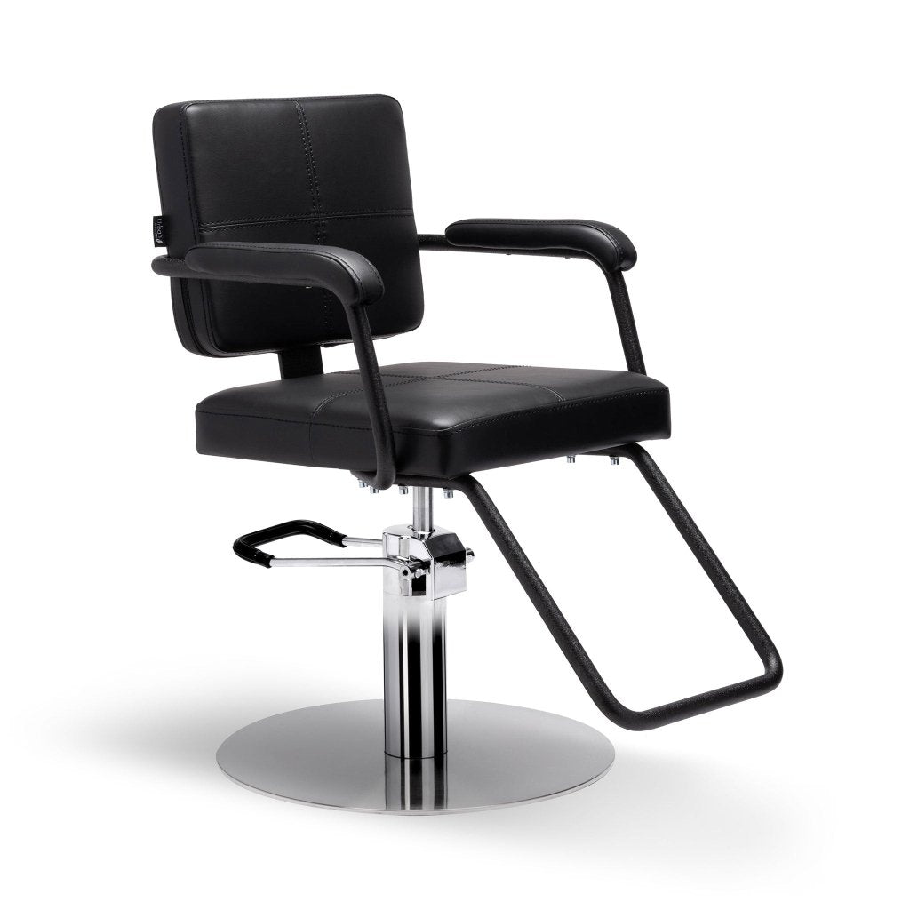 Lanvain ® Blake Styling Chair 63 - Professional Salon Hairdressing Chair with Adjustable Height & Footrest | Perfect for Salon, Barber Shop & Home Styling Station