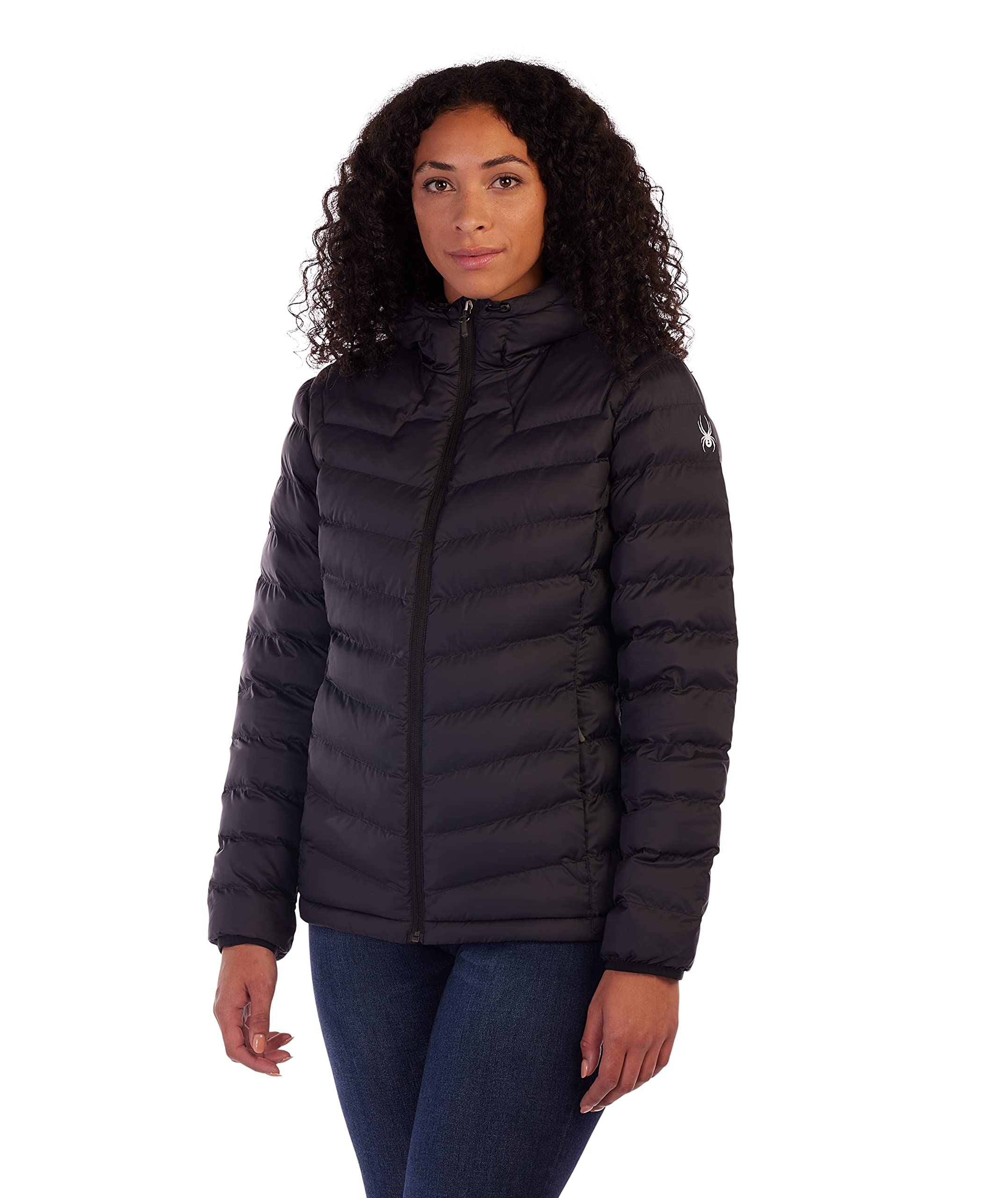 Spyder Women's Peak Hoodie Insulator Jacket - Warm Winter Fleece Lined Coat for Skiing, Snowboarding & Outdoor Activities