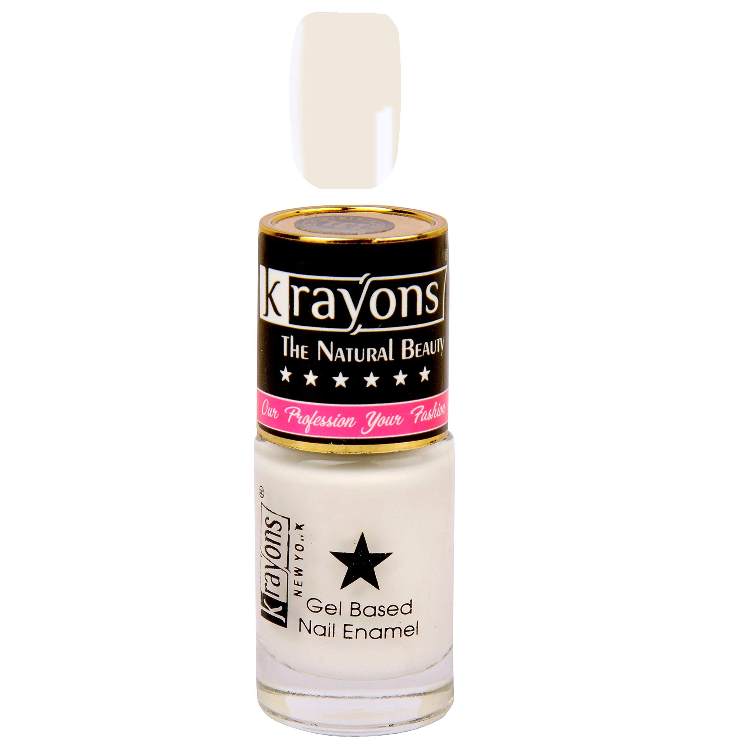 Krayons Gel Base Glossy Effect Nail Polish Set of 4 Trendy Colors (White Canvas, Black Sea, Neon Yellow, Neon Green) - 24ml Fast Drying, Non-Toxic Nail Enamel for Women, Teens & Kids - Perfect for Manicures, Pedicures, Nail Art & Salon Use
