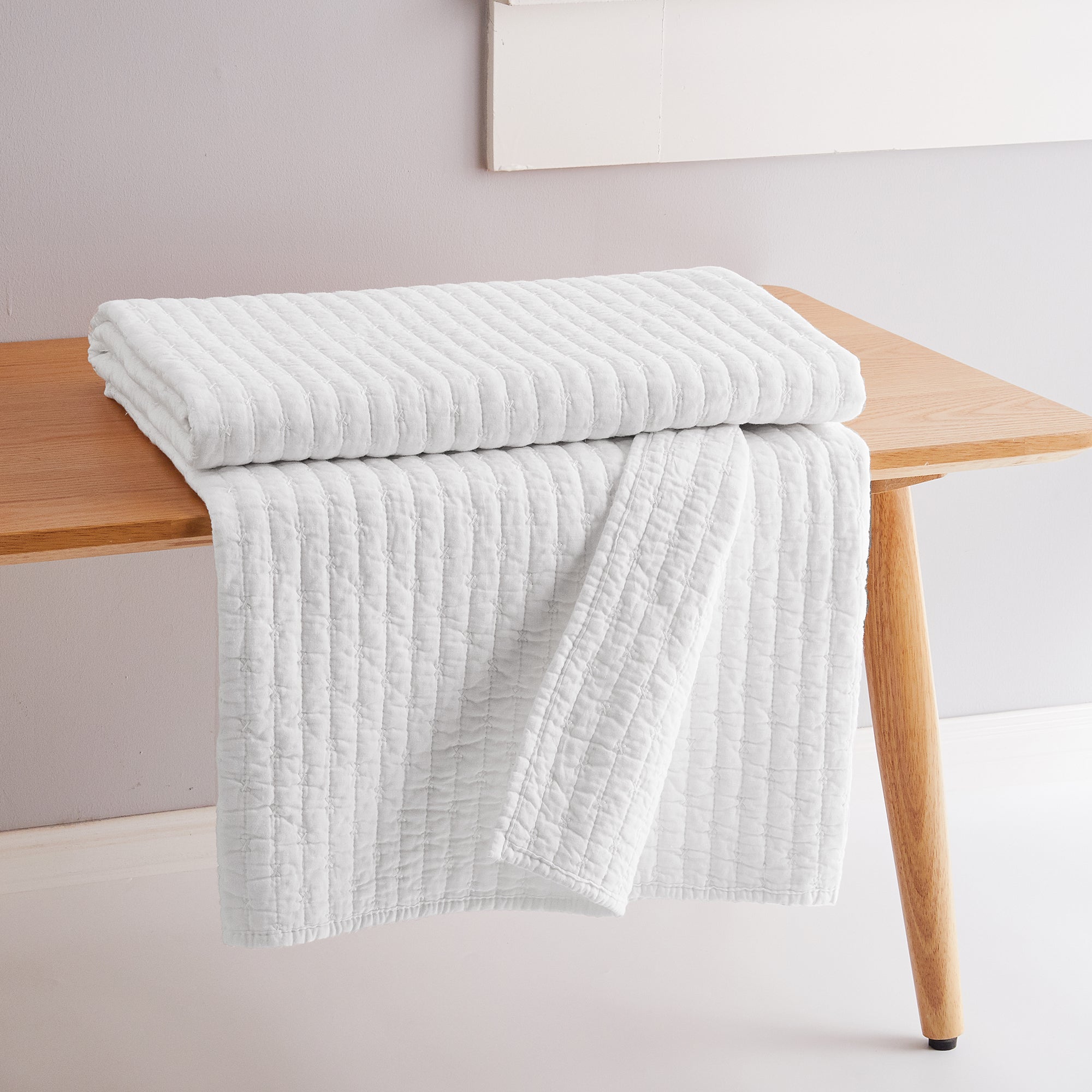 Handmade Cross Stitch Quilted Throw Blanket - Cozy Soft Bedspread for Sofa, Bed & Couch - Perfect for Winter Warmth, Home Decor & Gift Giving