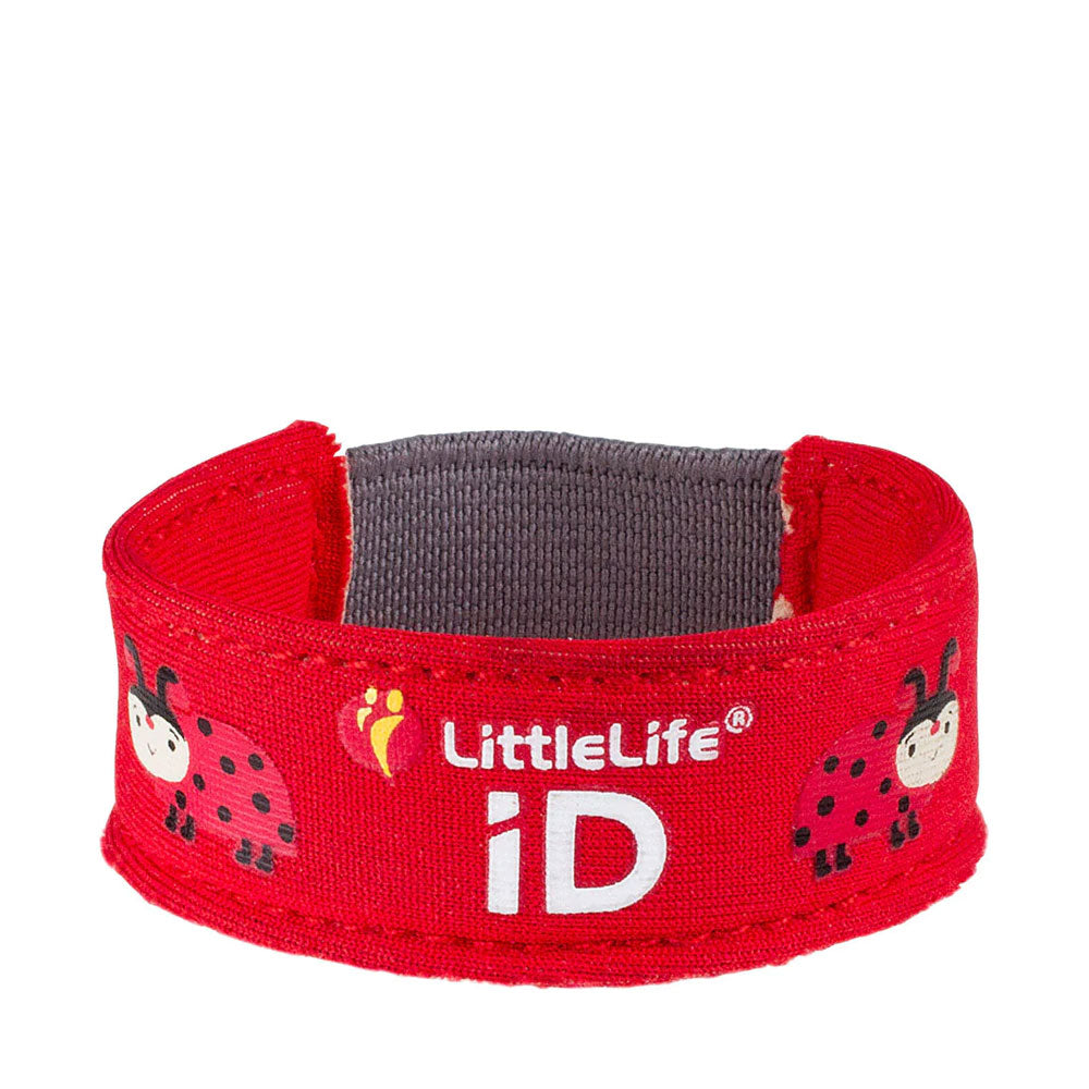 Littlelife Ladybird Identification Wristband for Kids - Adjustable Safety Wristband for Outdoor Adventures, Theme Parks & Travel - Child ID Bracelet with Parent Contact Info