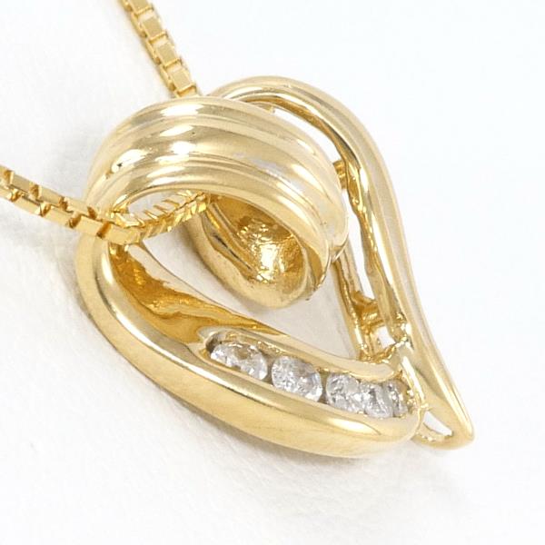 18K Yellow Gold Diamond Necklace for Women - Elegant Pendant Jewelry Gift for Anniversary, Wedding & Special Occasions