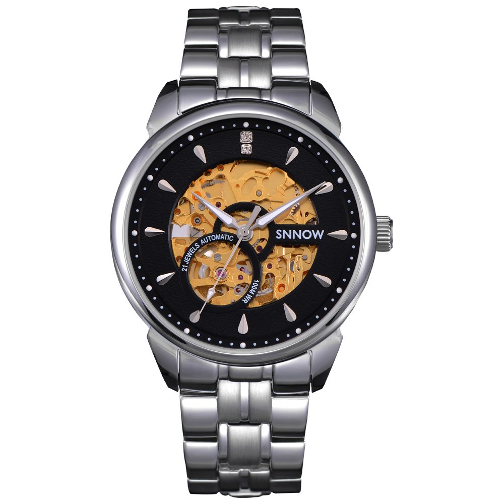 CASIMA Men's Automatic Mechanical Watch with Luminous Hands, Waterproof Stainless Steel Band - FT 8806-S7 | Perfect for Business, Formal Occasions & Everyday Wear