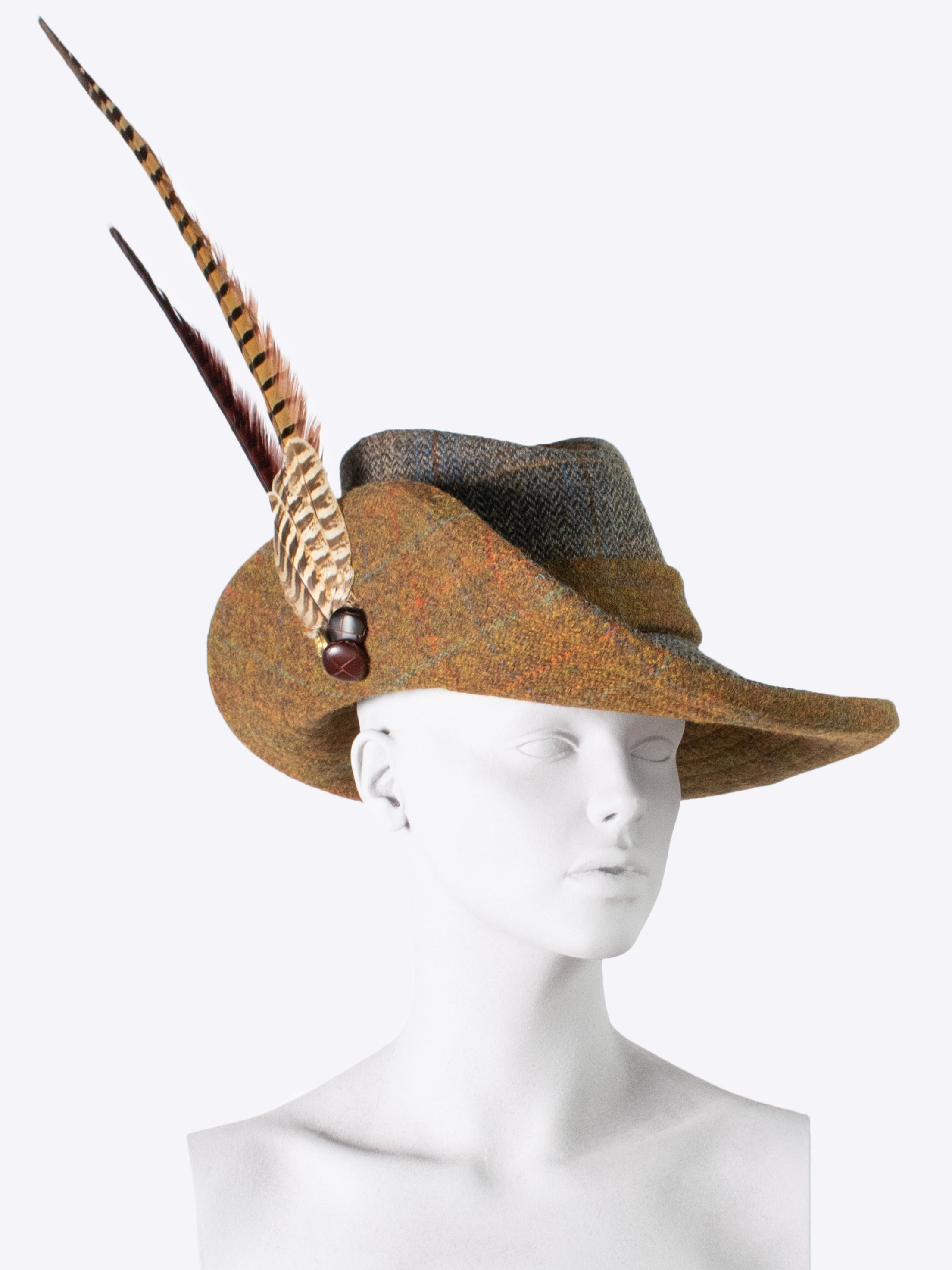 Water Resistant Wide Brim Sun Hat for Women - Sage Green & Rust Brown Outdoor Sun Protection Hat for Beach, Gardening & Hiking