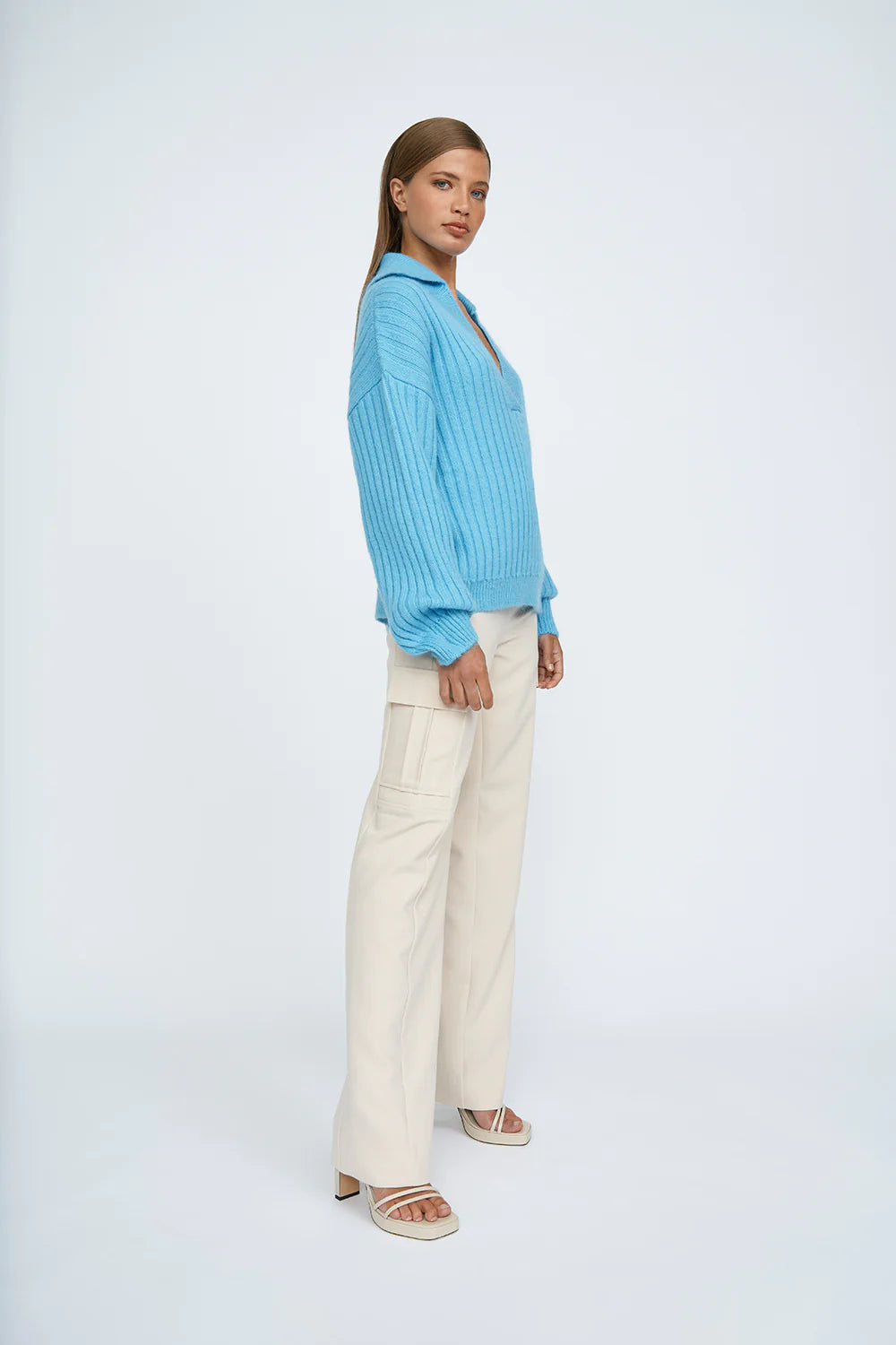 Stylish Blue Cosmic Knit Sweater for Women | Soft & Comfortable Winter Pullover | Perfect for Casual Outfits & Cozy Evenings