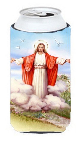 Easter Jesus is Risen Insulated Can Cooler - Tall Boy Beer Can Hugger for Outdoor Parties, BBQs & Holiday Celebrations
