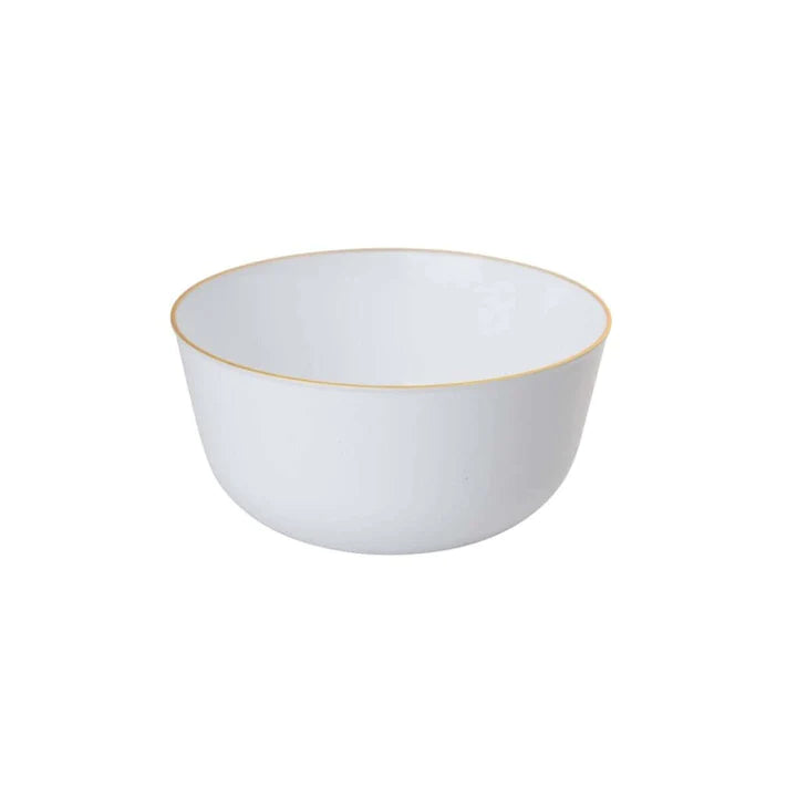 Elegant Gold and White Round Plastic Plates - Moroccan Style Party Dinnerware for Weddings, Events & Home Decor